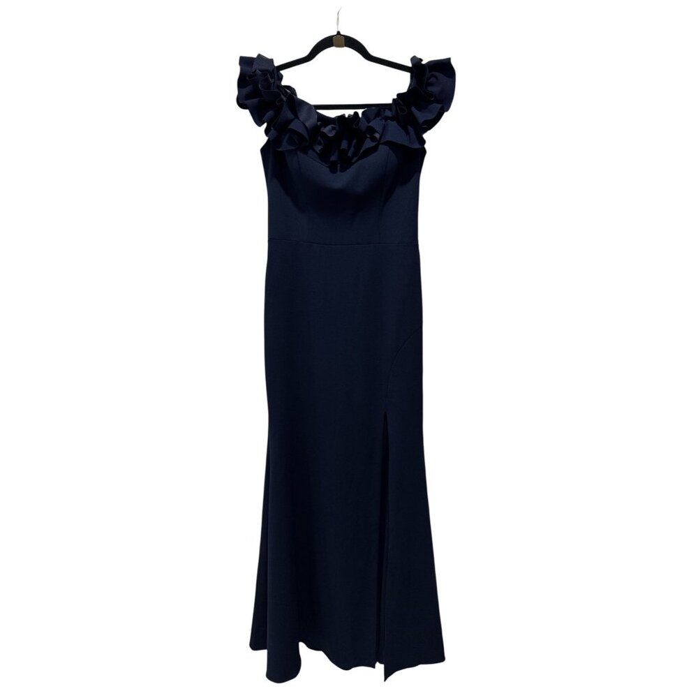 XSCAPE Women Navy Blue Gown 6 - Picture 2 of 5